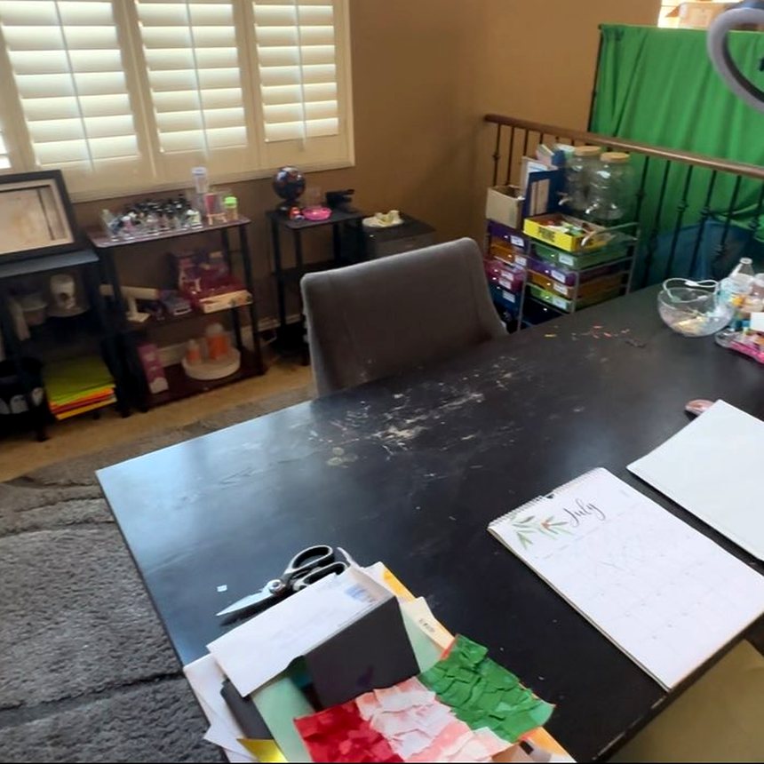 Craft room before and after a full reset — after